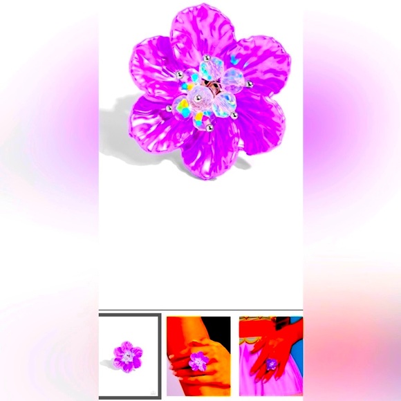 🪻💜🪻 “PETAL PACT” PURPLE RING ~ PAPARAZZI❗️IRIDESCENT ❗️🪻💜🪻 - Picture 3 of 7